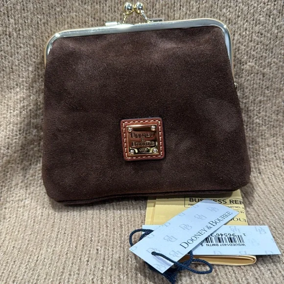 Dooney and Bourke Kiss Lock suede wallet - Picture 4 of 4